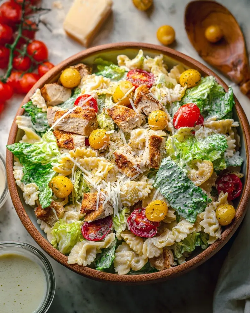 Chicken Caesar Pasta Salad 3 Cooking process image